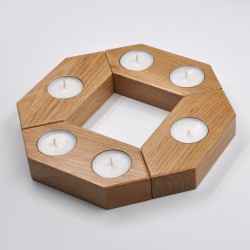 Model 009 candle holder oak