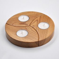 Model 014 candle holder oak
