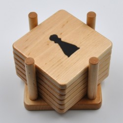 Coasters black Chess pieces...