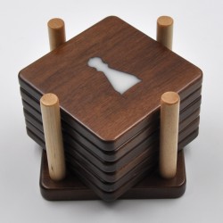 Coasters white Chess pieces...