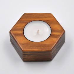 Portavelas hexágono 80mm...