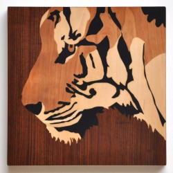 Tiger picture marquetry...