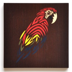 Parrot picture marquetry...