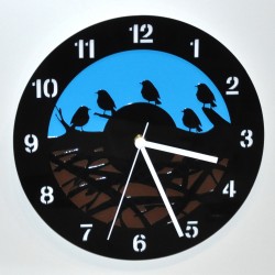 Clock birds in nest