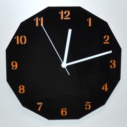 Clock dodecagon black