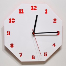 Reloj octógono blanco